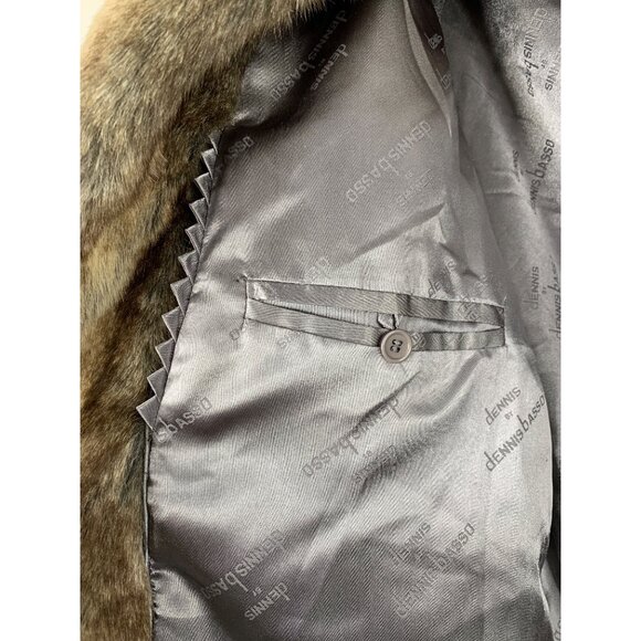 New VTG Dennis Basso XL 15th Anniversary Collect Ed Faux Fur Chinchilla Coat - Picture 6 of 12